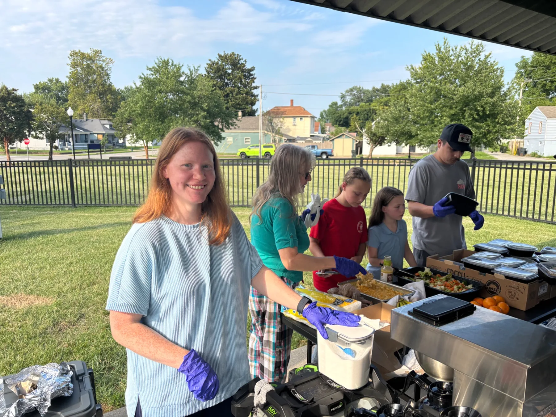 Faith Revolution Church volunteers serving food at Ritter Park